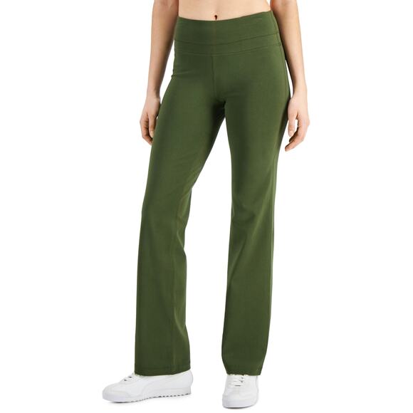 ID Ideology Women's Petite Flare-Leg Pants Size Petite Large Green NWT - Picture 1 of 2